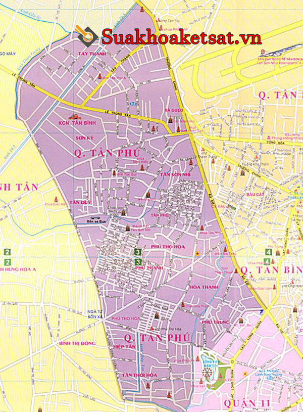 Bản đồ quận Tân Phú TPHCM
